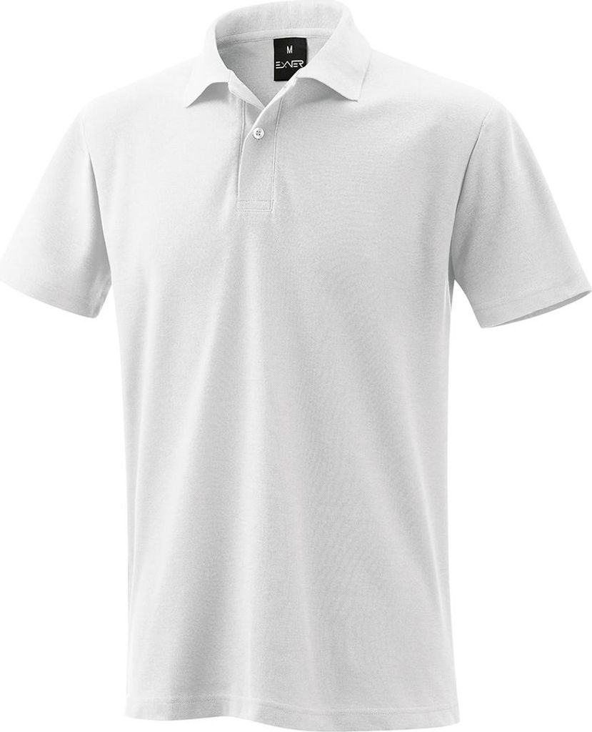 Herren Poloshirt Fb. weiß Gr. S : S : 65% Baumwolle 35% Produktbild 