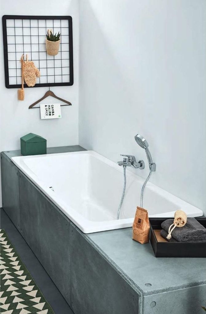 VIGOUR Clivia Raumsparbadewanne aus Stahl weiß 180 x 80 cm, weiß