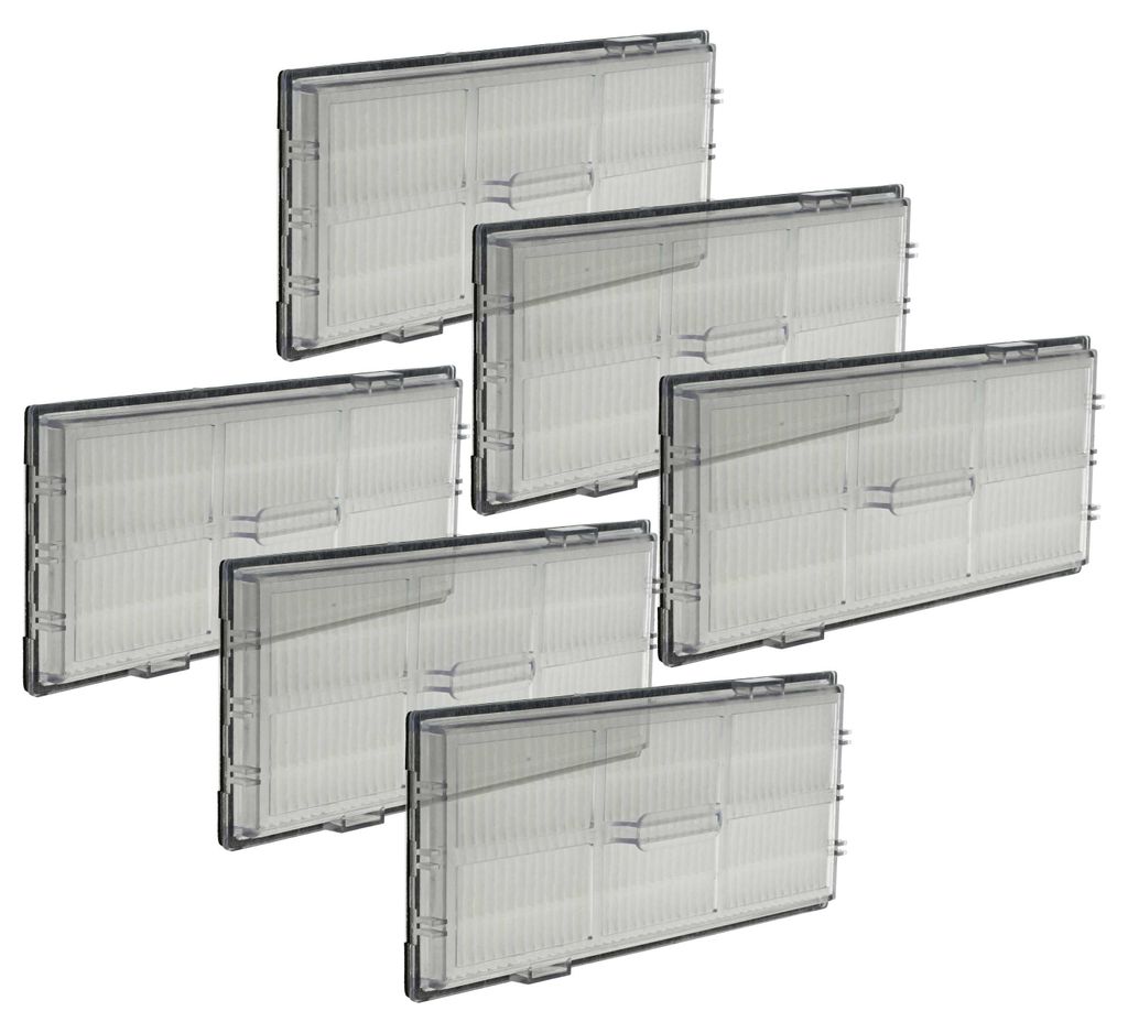 vhbw 6x HEPA-Filter kompatibel mit Roborock S8, S6, S5, S7, S7 maxV Ultra, S8 Pro Saugroboter - Luftfilter
