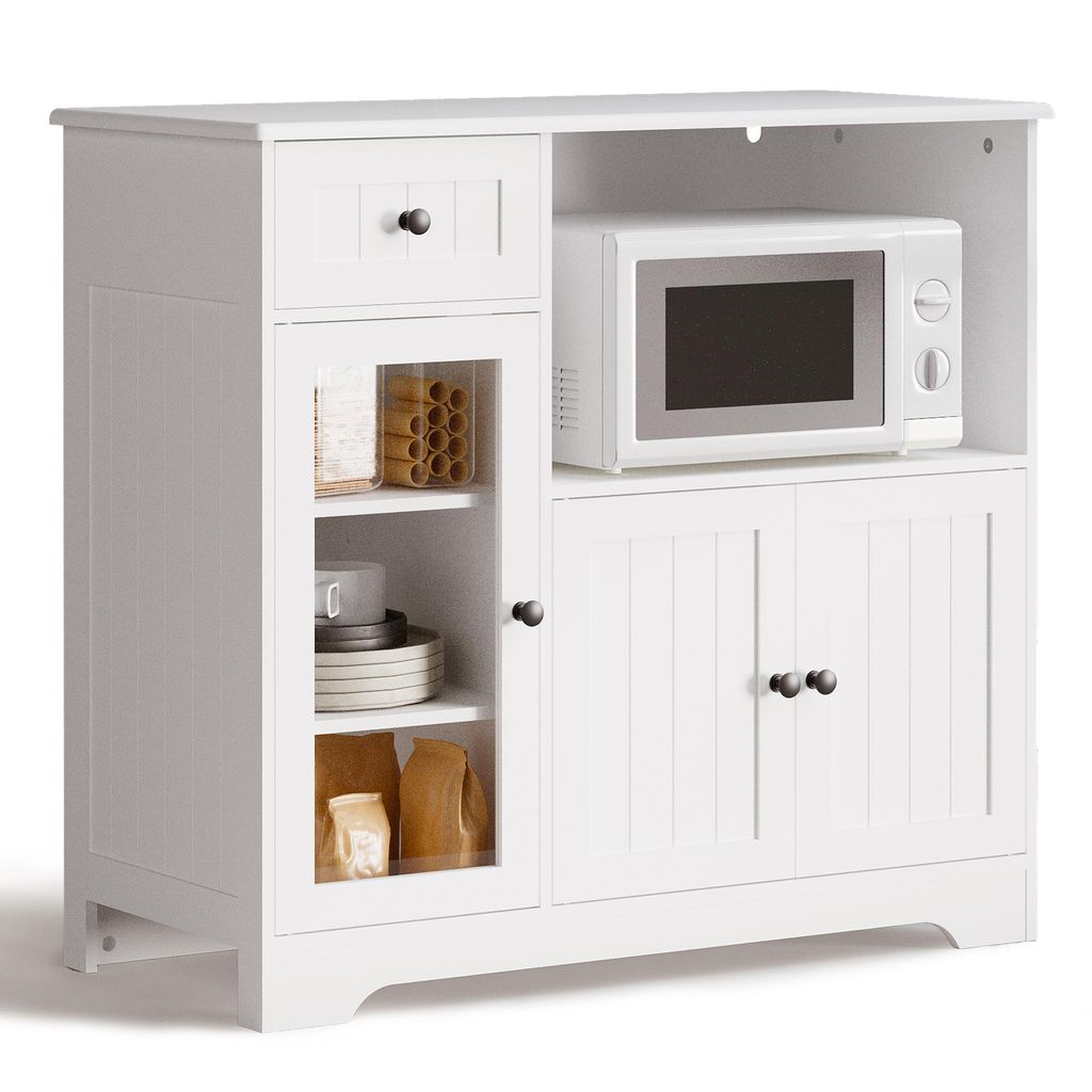 BEALIFE Opbouwkast 90x40x82 cm met kinderslot | Witte kast Productafbeelding 
