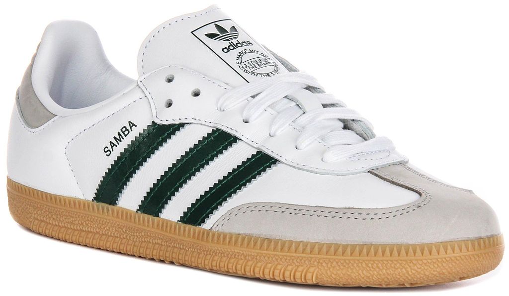 Adidas Samba OG In White Green For Women – 4 UK - 36 2/3 EU - 5.5 US / White Green
