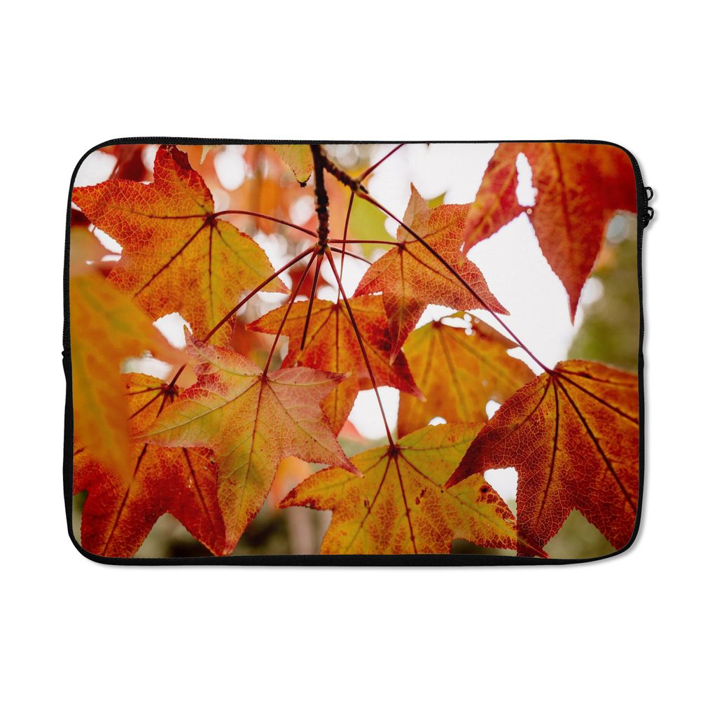 MuchoWow Laptop Hülle 13 Zoll Herbstzweige - Blätter - Jahreszeiten - Landleben Laptoptasche - Laptophülle - Sleeve - Rundumschutz