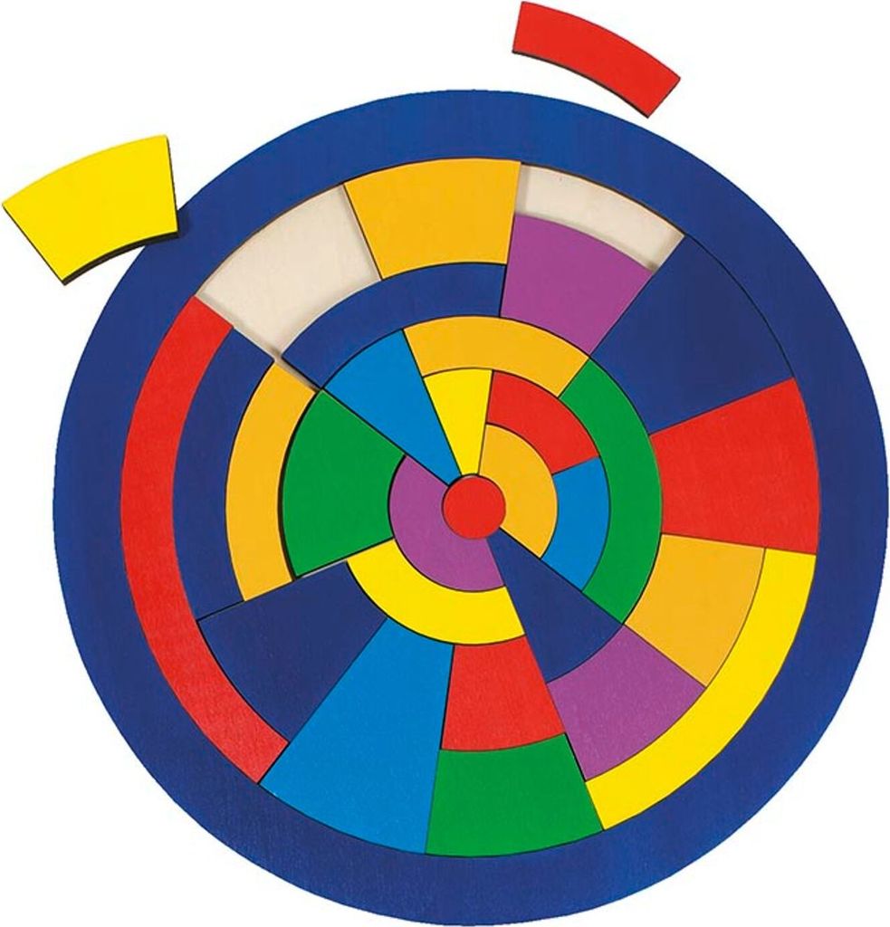 goki 57849 Einlegepuzzle Kreis, bunt (1 Stück)