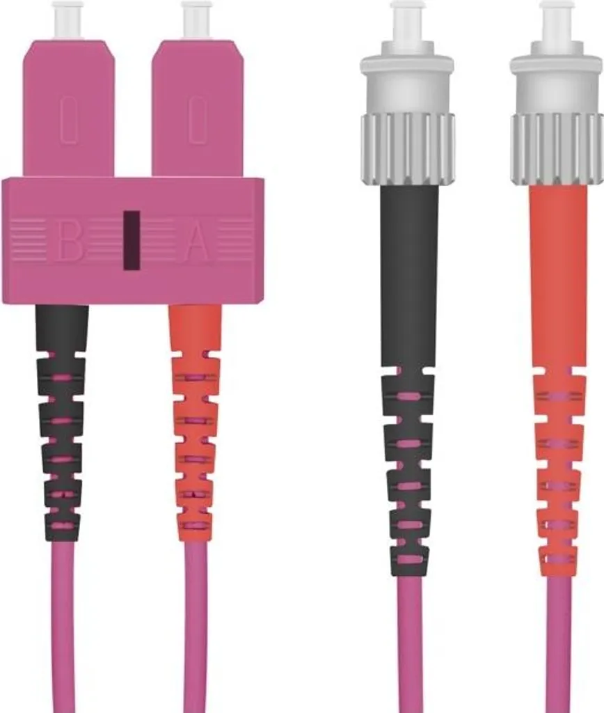 Helos 126437 Cavo Patch Fibra Ottica SC/ST Duplex OM4 Violetto 50/125µm