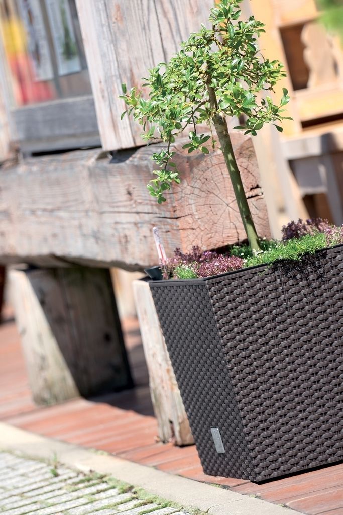 Blumentopf + Einsatz Blumenkübel Rattan RATO LOW DRTS400L Produktbild 19