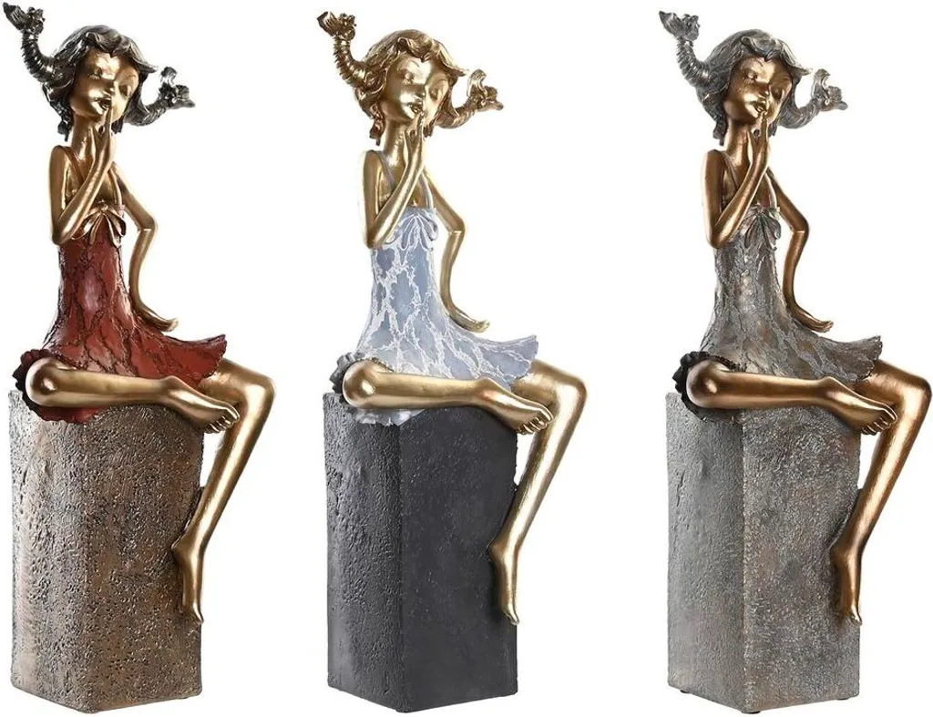 Décoration d'Intérieur Figurines Femme 37 cm pour Buffet et Étagère 3x