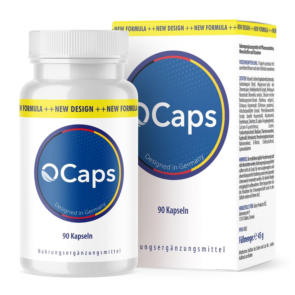 O Caps | mit Pflanzenextrakten, Mineralstoffen und Produktbild 