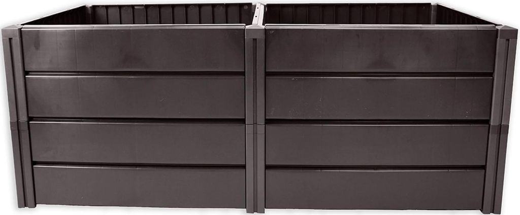 NEUSTANLO | Hochbeet Beetlo XL | 158×82×61 cm | 672 L | aus wetterfestem Kunststoff | pflegeleichtes Gartenbeet | Steckmontage ohne Werkzeug | id...