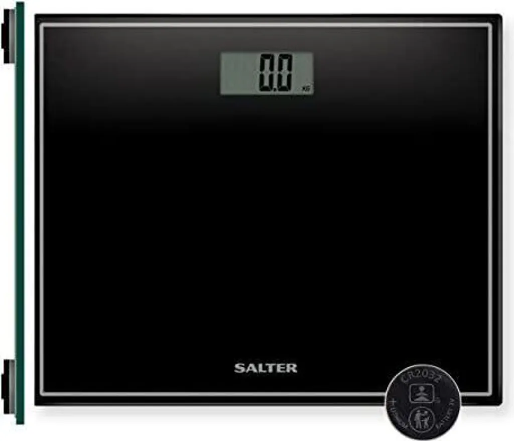 Salter 9207 BK3R Pèse-personne numérique noir en verre trempé 150kg