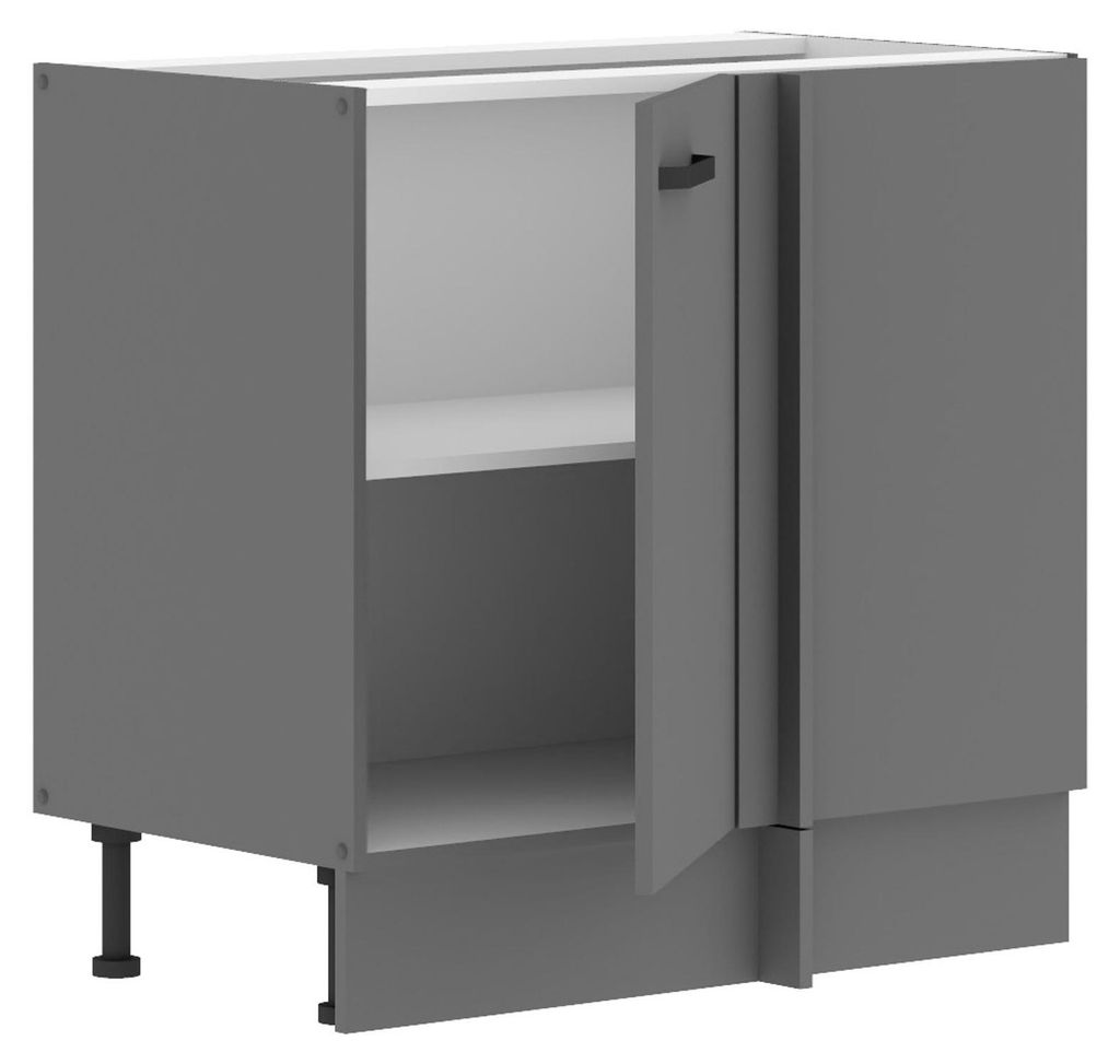 Küche NESSA Eckunterschrank 105 cm Anthrazit Küchenzeile Produktbild 