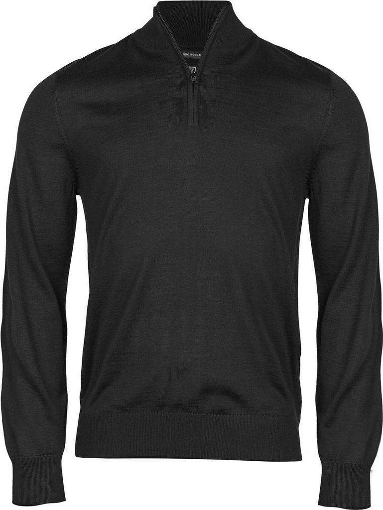 Tee Jays - Pullover für Herren, mit halbem Reißverschluss RW10921 (S) (Schwarz)