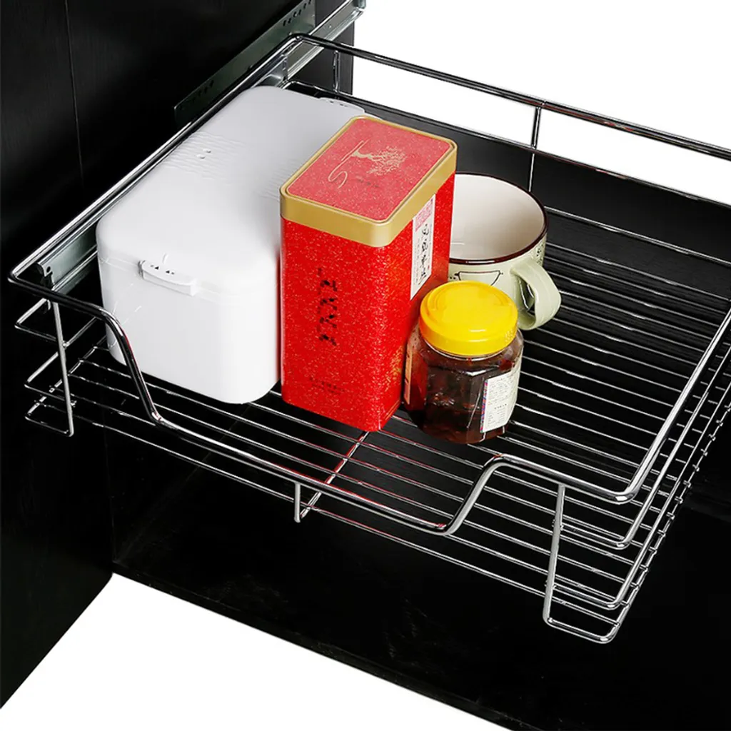 Panier Coulissant de Cuisine pour Meuble 60cm - Pack de 2 Tiroirs Pro - 3