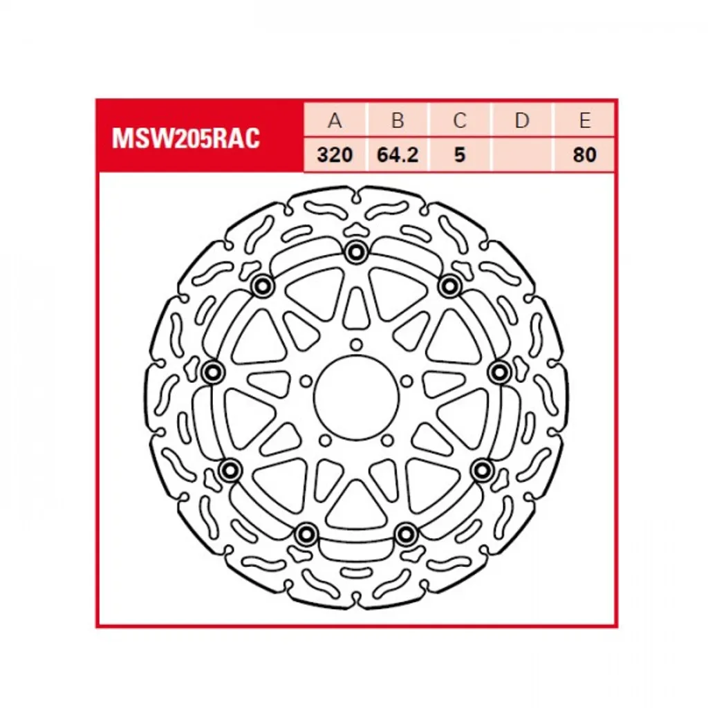 Disque de Frein Flottant TRW RAC ABE - Composant Moto Haute Qualité