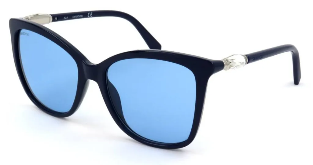 Lunettes de soleil Swarovski anti-éblouissement bleu marine pour femme