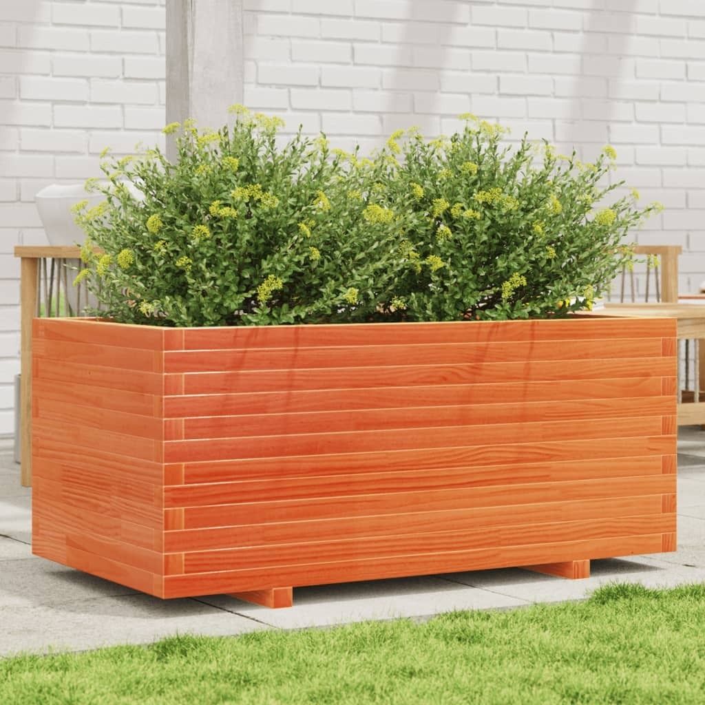 Maison Exclusive - Pflanzkübel Wachsbraun 110x60x49,5 cm Massivholz Kiefer