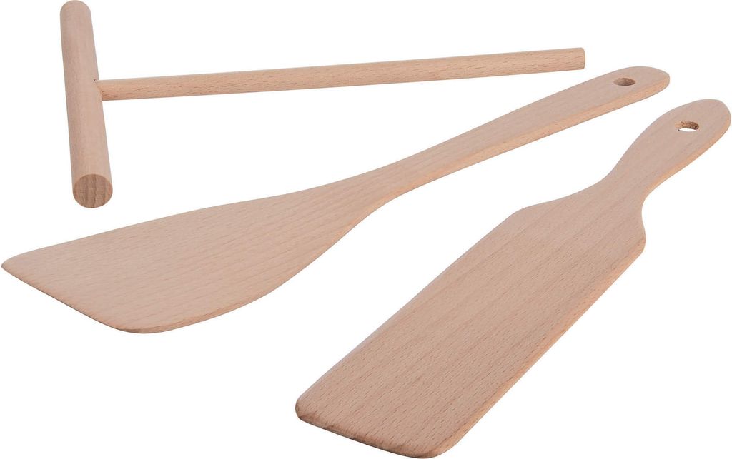 Crêpes Zubehör Holz-Set, 3-teilig Produktbild 