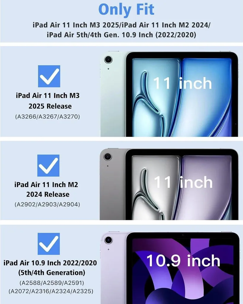Custodia Smart Per IPad Air 11 Pollici 2025/2024/2022/2020, Con Chiusura Magnetica E Supporto A Due Angoli, Colore Verde
