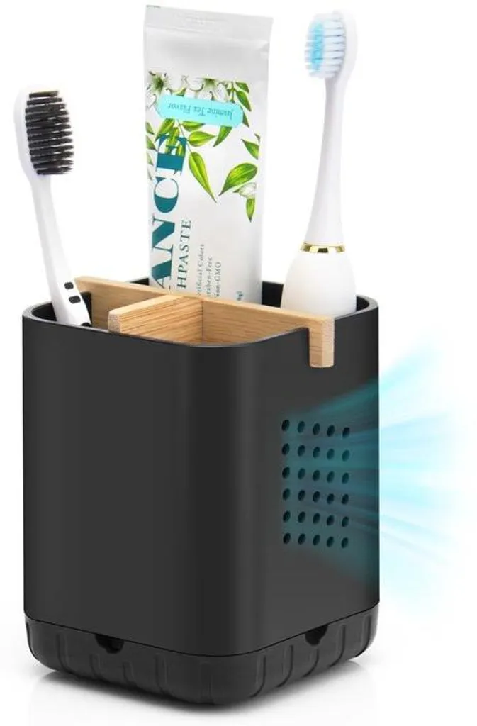 Organisateur de brosse à dents électrique noir pour petit espace de douche