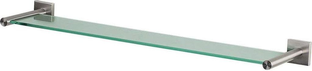 Spirella Wand-Glasablage "NYO" Badezimmerablage Ablage Wandablage für das Badezimmer aus Glas und Edelstahl 60cm - zum kleben und bohren