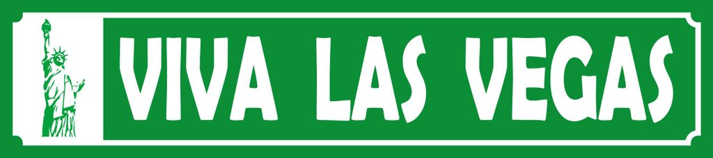 vianmo Blechschild 10x46 cm Viva Las Vegas Freiheitsstatue