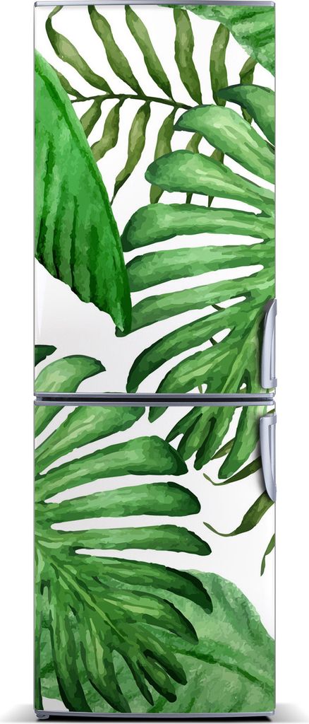 Tulup Kühlschrankdekoration - Magnetmatte - 60 cm x 180 cm - Magnet auf dem Kühlschrank - Tropische Blätter