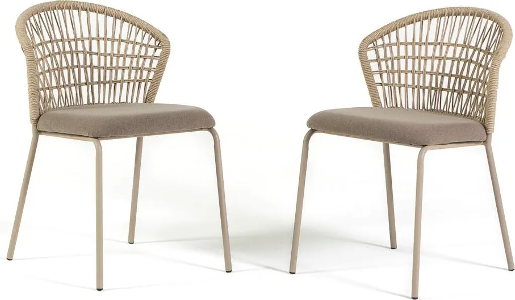 Chaises STACEY stables et élégantes avec assise moelleuse - Lot de 2