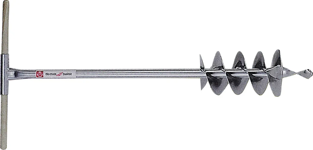 Tarière 9 cm galvanisée haute résistance pour perçage manuel du sol