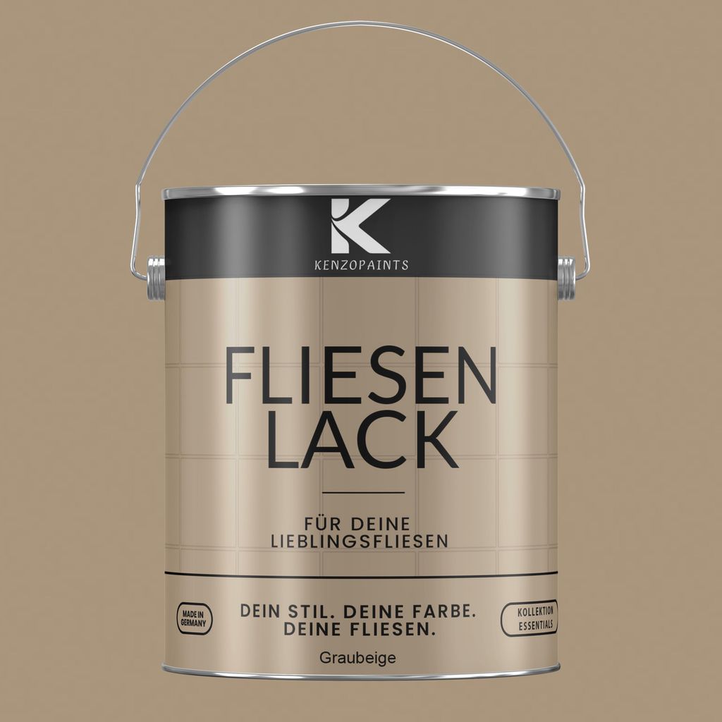Kenzopaints 2,5Liter Fliesenlack Fliesenfarbe - Graubeige Produktbild 