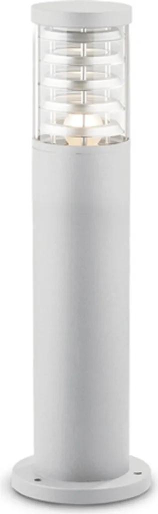 Piantana-Palo Da Esterno Moderna Tronco Alluminio Bianco 1 Luce E27 H40Cm