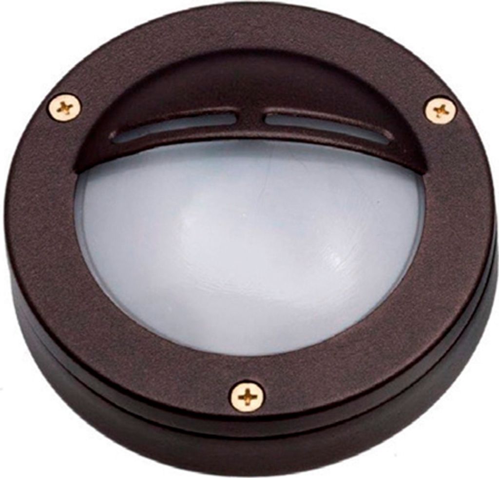 Wandleuchte außen Glas Echt-Messing GX53 IP64 D: 14 cm Rostbraun Antik rund Maritim Wandlampe