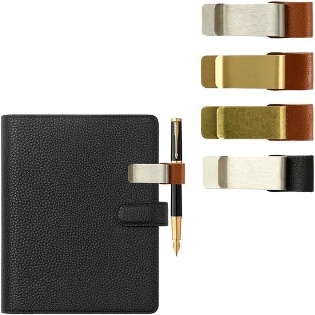 Porte-bloc-notes rétro en laiton Modèle 1 pour carnet et agenda de luxe