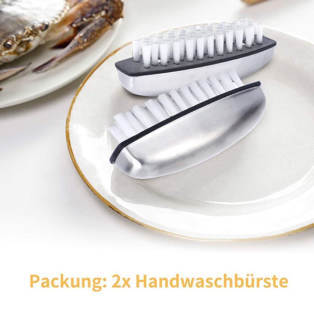WBTY Edelstahl Handwaschbürste – Kleine Bürste Für Nägel, Hände & Gemüse, Rostfrei & Ergonomisch