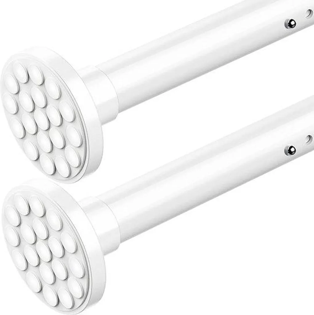 Barre à rideau de douche extensible 260 cm blanche ultra résistante