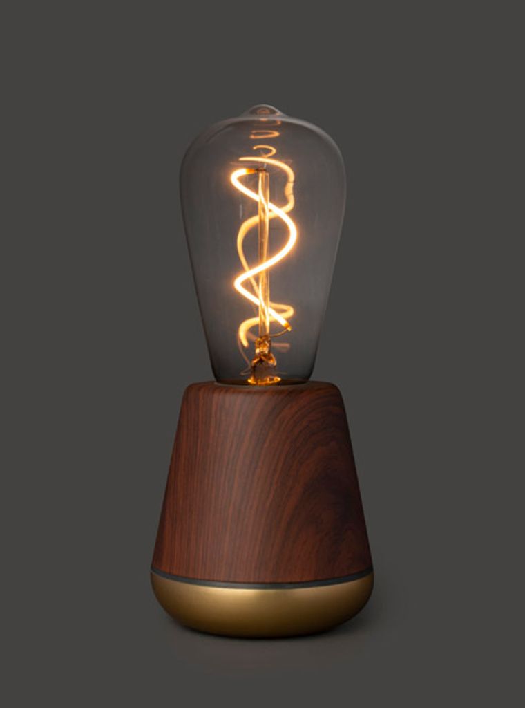Sompex HUMBLE ONE T 1W LED WALNUSS H19,5CM D8,5CM 2200K DIMM 3 ST