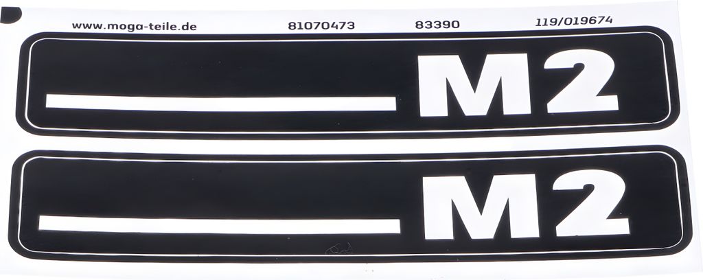 Aufkleber Satz MOGA 105x21mm, 937.947.05.62 für Hercules M