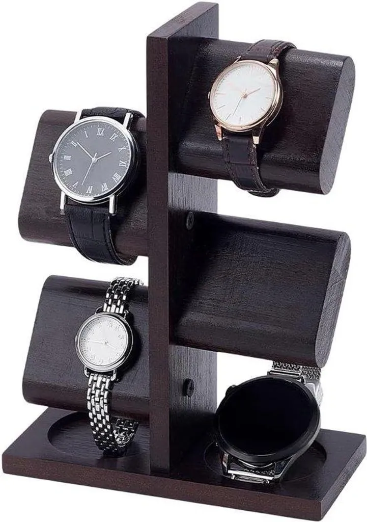 Tour à montres en bois avec porte-bracelets et boîte à bijoux pour homme