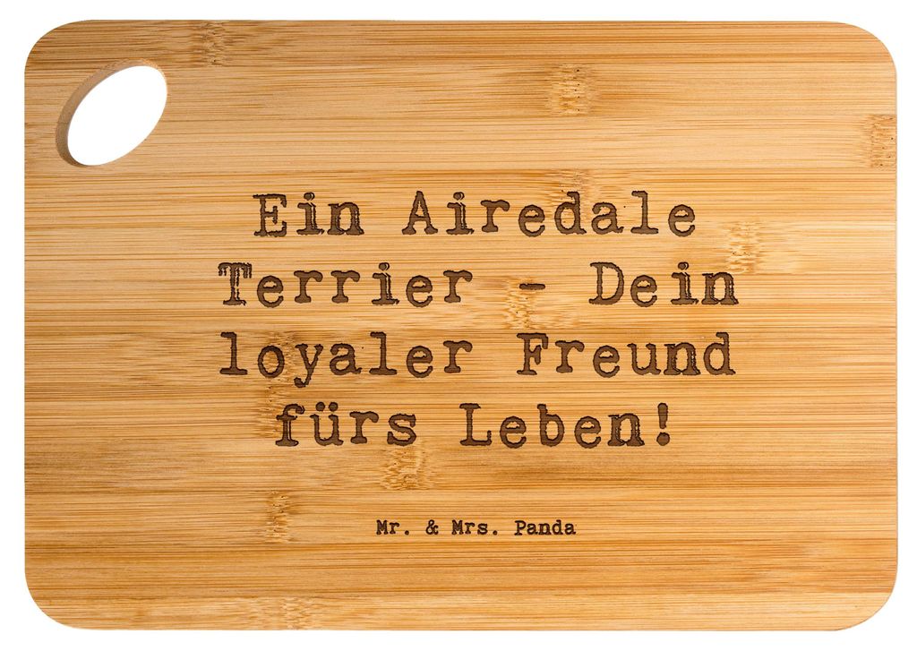 Mr. & Mrs. Panda Schneidebrett Spruch Airedale Terrier - Transparent - Geschenk, Hunderassen Eigenschaften, Hunde, Holzbrett, Hundeliebhaber, Früh...