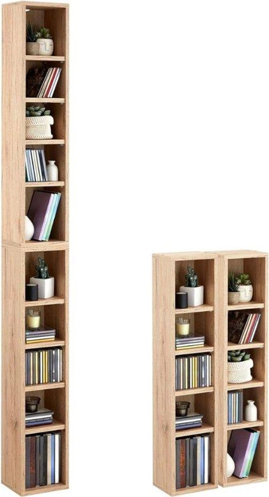CD-Schubladen-Kast - Plattenspieler - Audio-Möbel - Plattenspiel-Rekord - LP-Halter - Opbergsystem - Authentisch - 20 x 186 x 17 cm - Modern - Holz