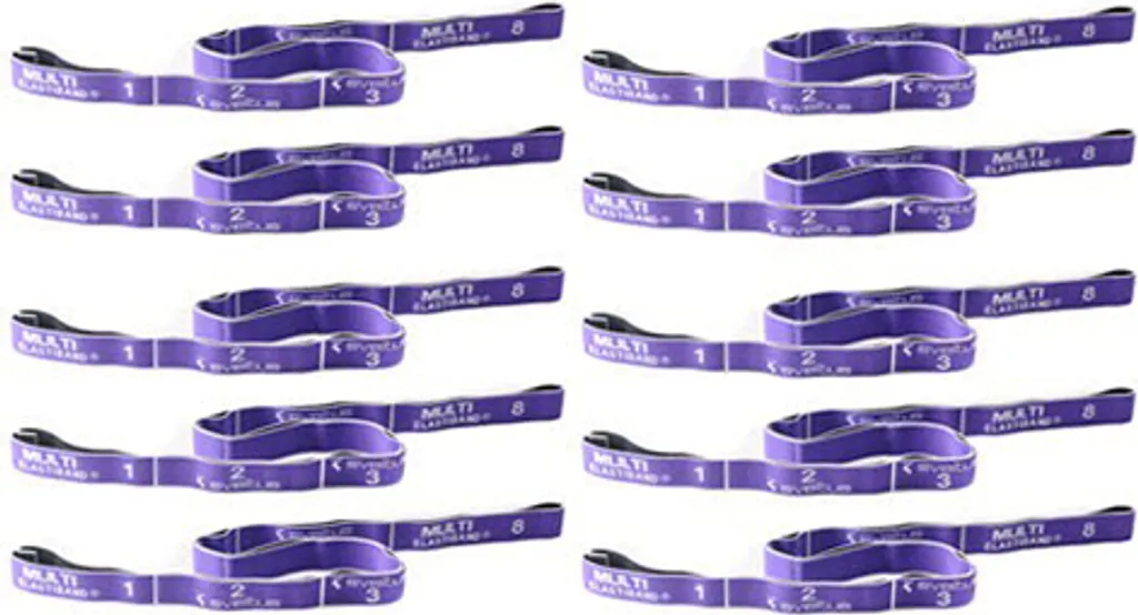 Sveltus Elastiband Multi Violet - Élastique de Musculation Textile Pack 10