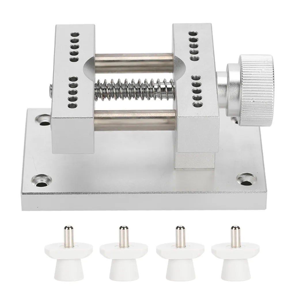 Base de Maintien Ajustable pour Bracelet et Boîtier de Montre Argentée 50mm