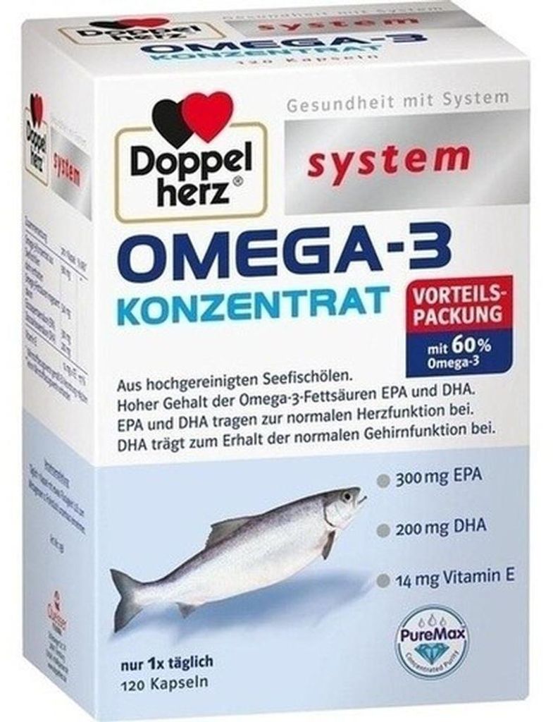 Cápsulas Doppelherz System Omega-3 Concentrado, 120 Imagen del producto 