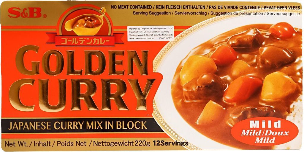 S&B GOLDEN CURRY Japanisches Curry Mix in Würfel 220g MILD Produktbild 3