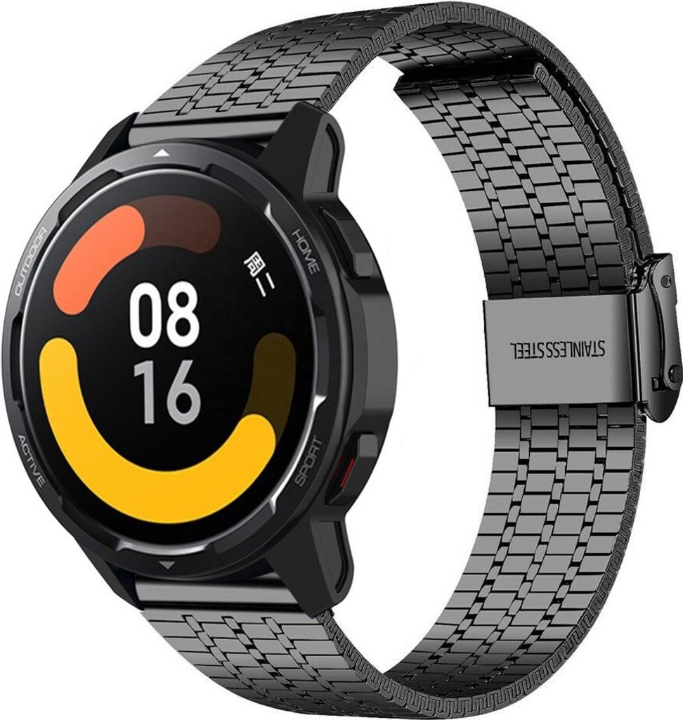 Strap-it Edelstahlarmband - Kompatibel mit Xiaomi Watch S1 Armband Ersatzarmband Edelstahl - Verstellbarer Verschluss - Hochwertiges Material - fü...
