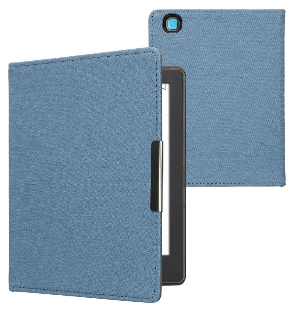 kwmobile Klapphülle kompatibel mit Kobo Aura H2O Edition 2 - Schutzhülle e-Reader - Hülle eReader - Blau