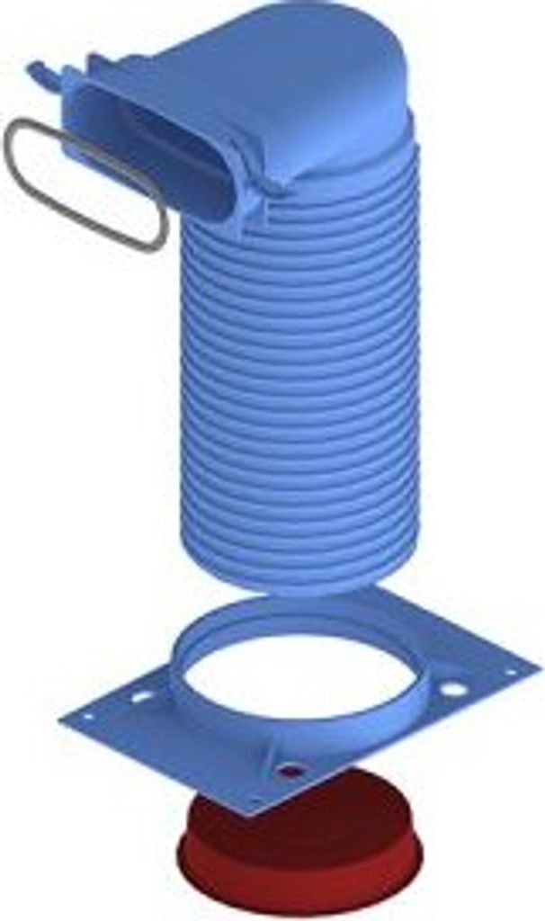 Kermi x-well Ventilanschluss 90 Grad Flachkanal 132 x 52 mm - NW 125