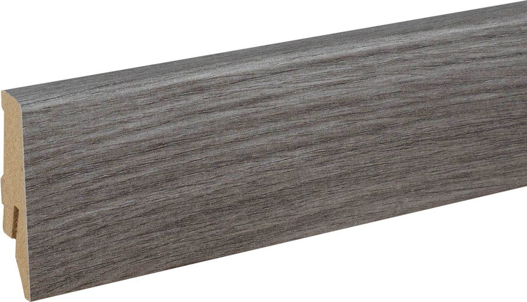 Sockelleiste MDF 18 x 58 x 2400 mm Eiche zum Kleben, Clipsen, Schrauben & Nageln MDF-Kern foliert Fußleiste by PROVISTON 60 Meter | 25 Stück