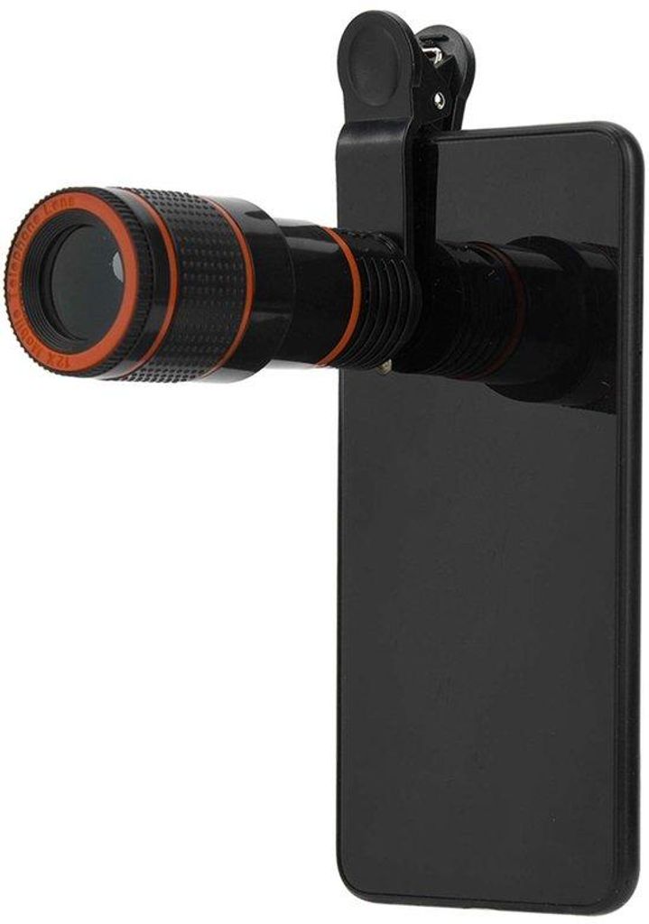 Telefotolens mit 12-facher Vergrößerung, Multicoating, universell für Smartphone und Tablet, klare Linse, ideal für Fotografie.