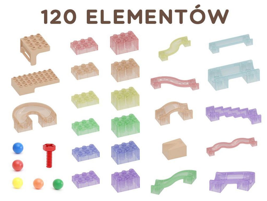 MASTERKIDZ Bahnbausatz für Bälle STEM Board 120 Elemente Produktbild 