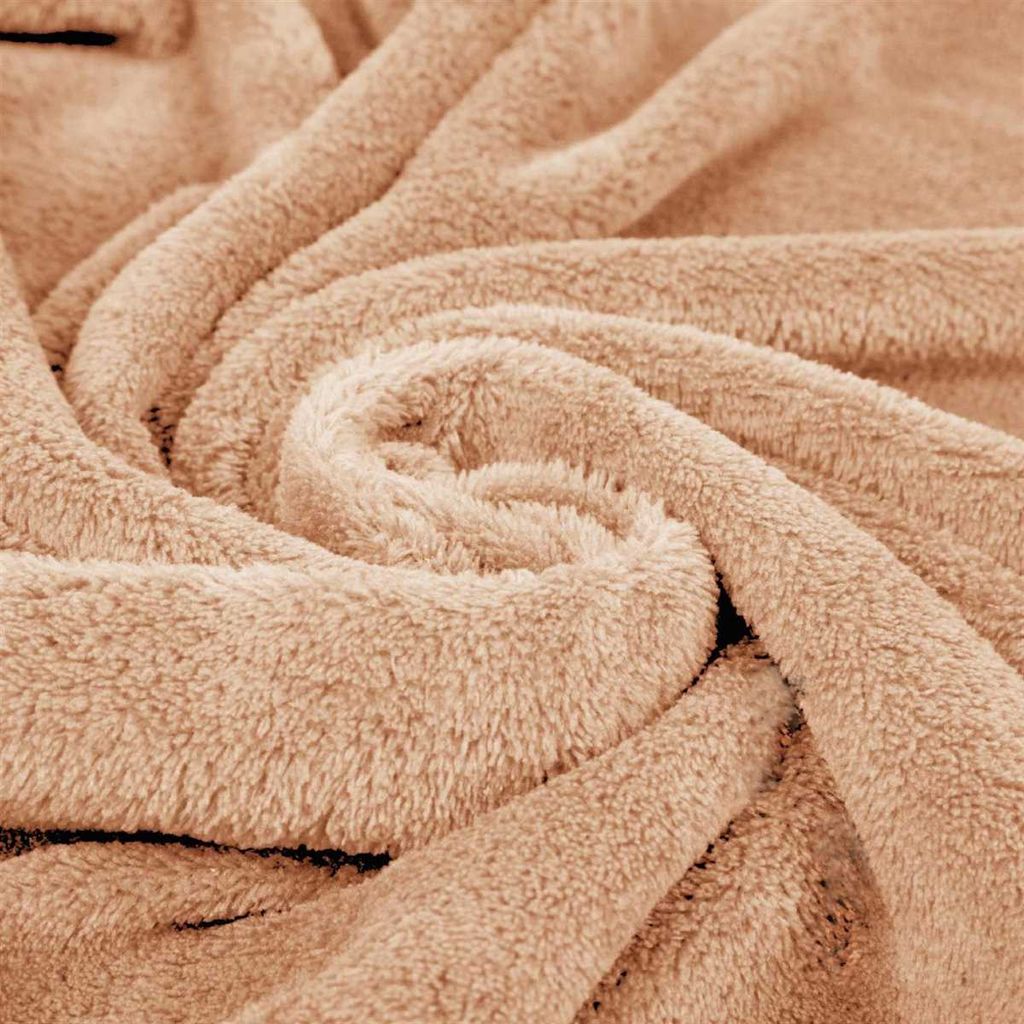 Coperta Con Maniche In Pile Morbido Beige - 135x180 Cm, Con Bottoni, Libertà Di Movimento