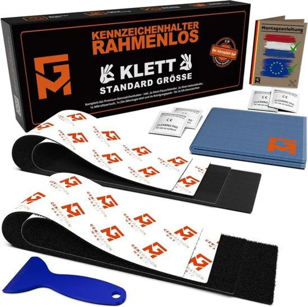 Support de plaque d'immatriculation universel sans cadre noir discret